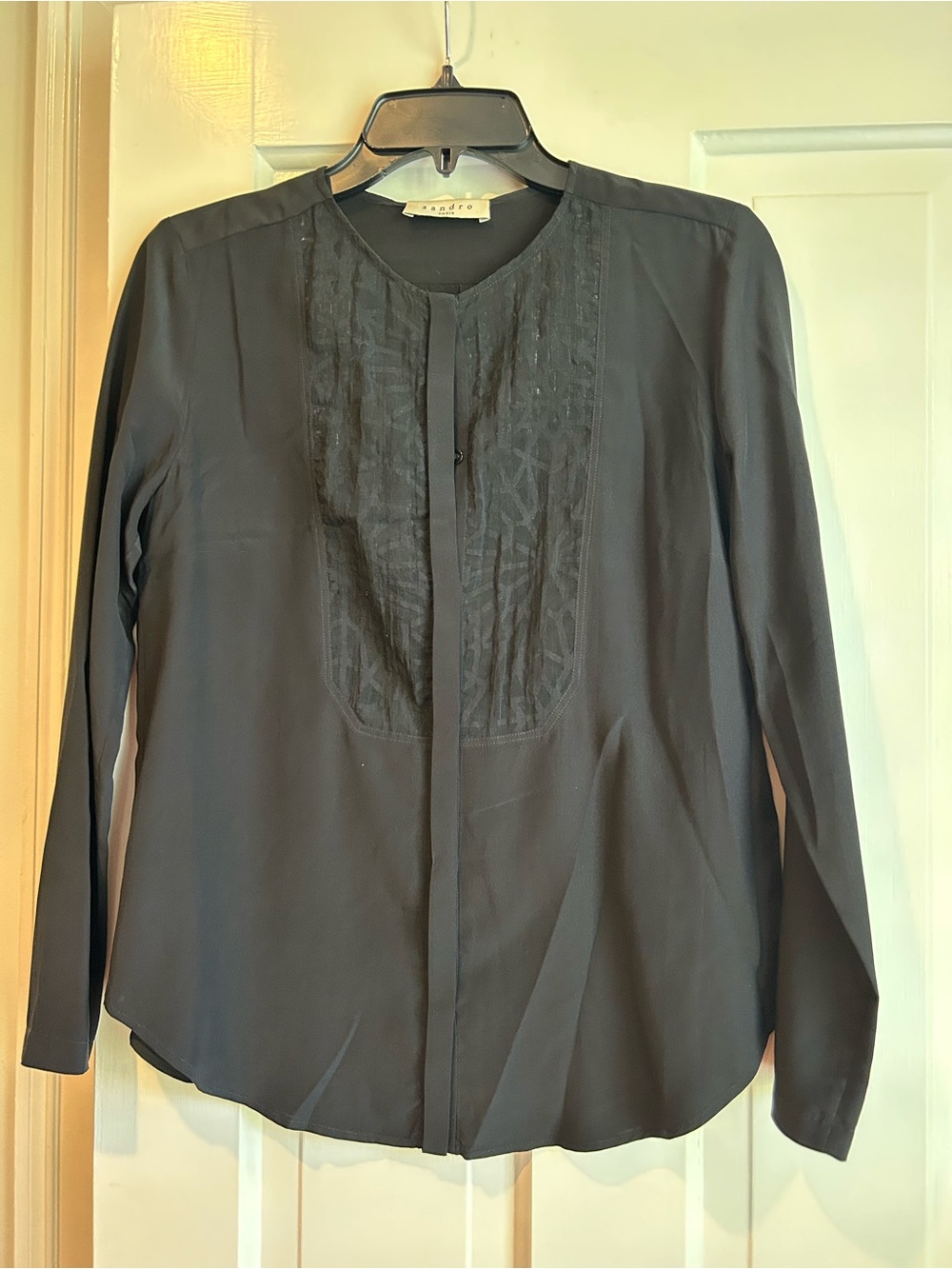SANDRO button front blouse.